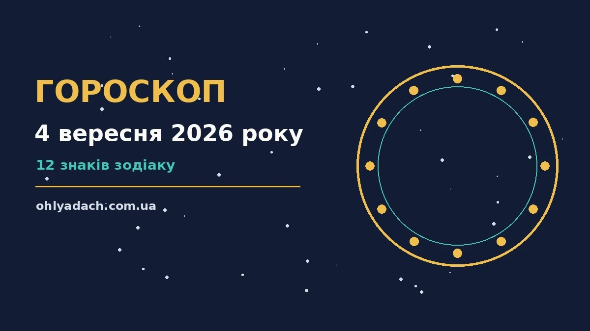 Зоряний гороскоп на 4 вересня 2026 року, знаки Зодіаку, нотатник із порадами