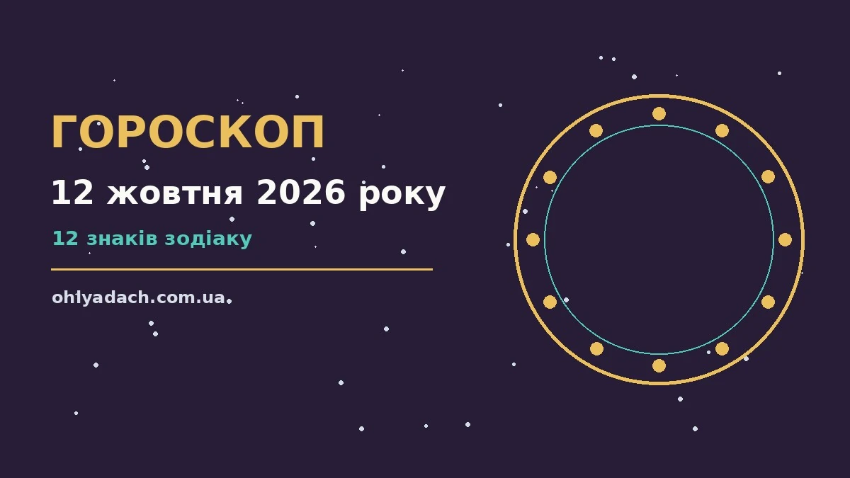 Зодіакальний фон для щоденного гороскопу на 12 жовтня 2026 року